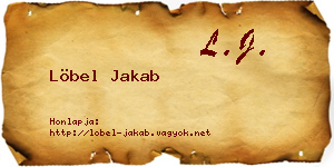 Löbel Jakab névjegykártya